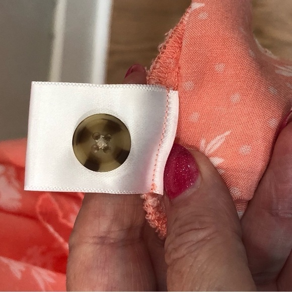 PEYTON & Parker midi length button front shirtwaist dress. Floral and dots. Sz M - Picture 5 of 7